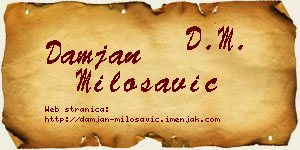 Damjan Milosavić vizit kartica